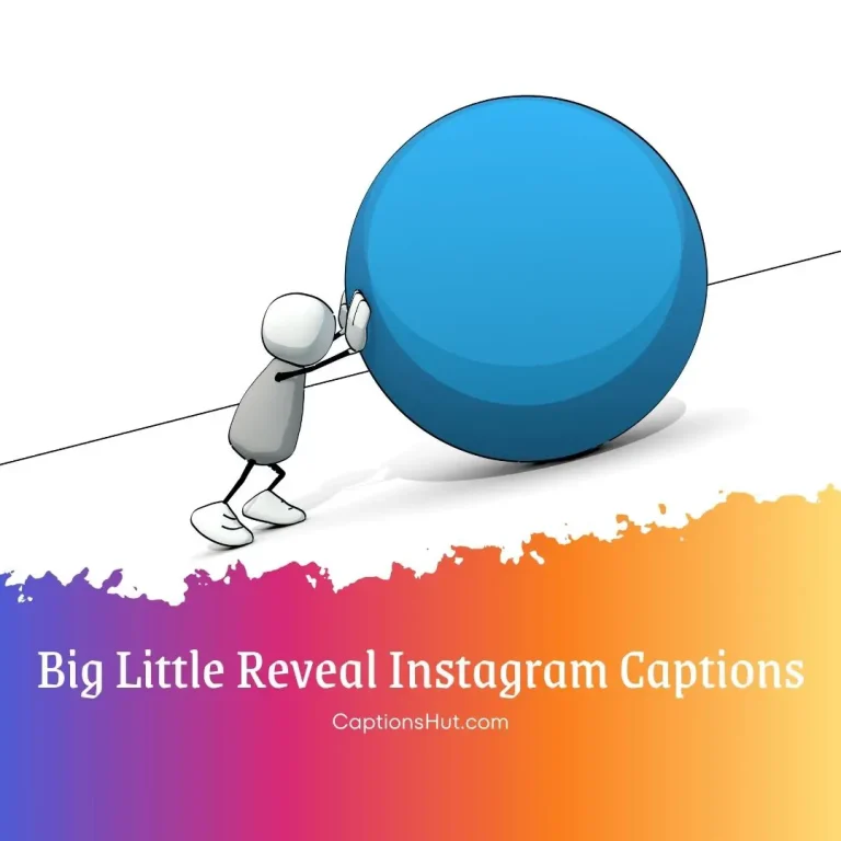 150+ big little reveal Instagram captions With emojis, Copy-Paste