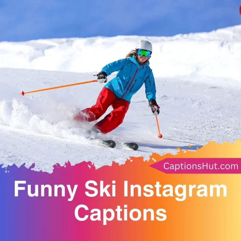 funny ski Instagram captions with emojis [2024]